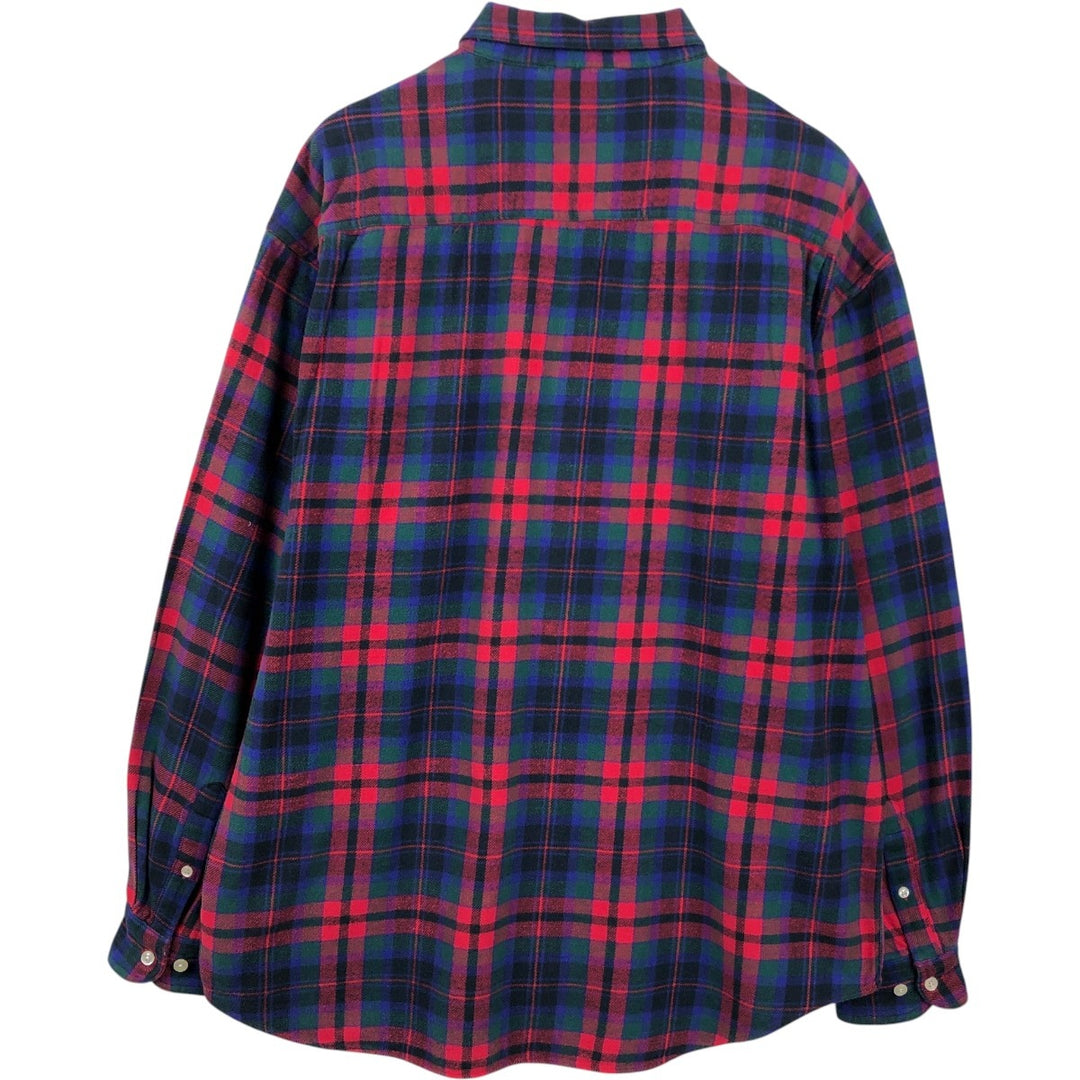 90'S GAP Vintage Long Sleeve Flannel Check Shirt, Men's XL cotton red type Vintage Second Hand