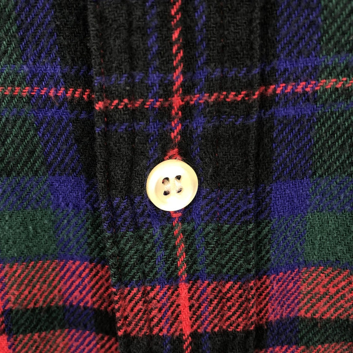 90'S GAP Vintage Long Sleeve Flannel Check Shirt, Men's XL cotton red type Vintage Second Hand