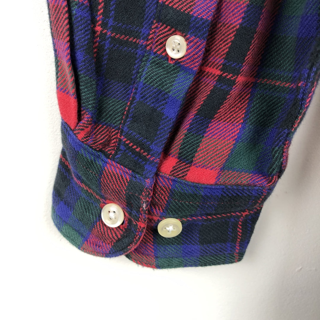 90'S GAP Vintage Long Sleeve Flannel Check Shirt, Men's XL cotton red type Vintage Second Hand