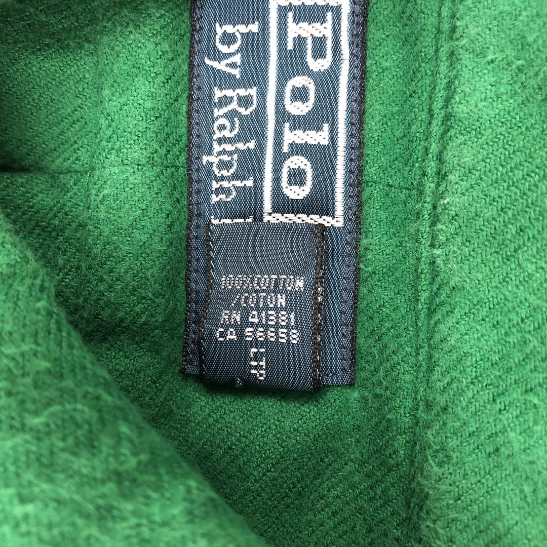 Ralph Lauren POLO by Ralph Lauren Long-Sleeve Chamois Cloth Shirt, Men's Size L (approx.) cotton green type Vintage Second Hand