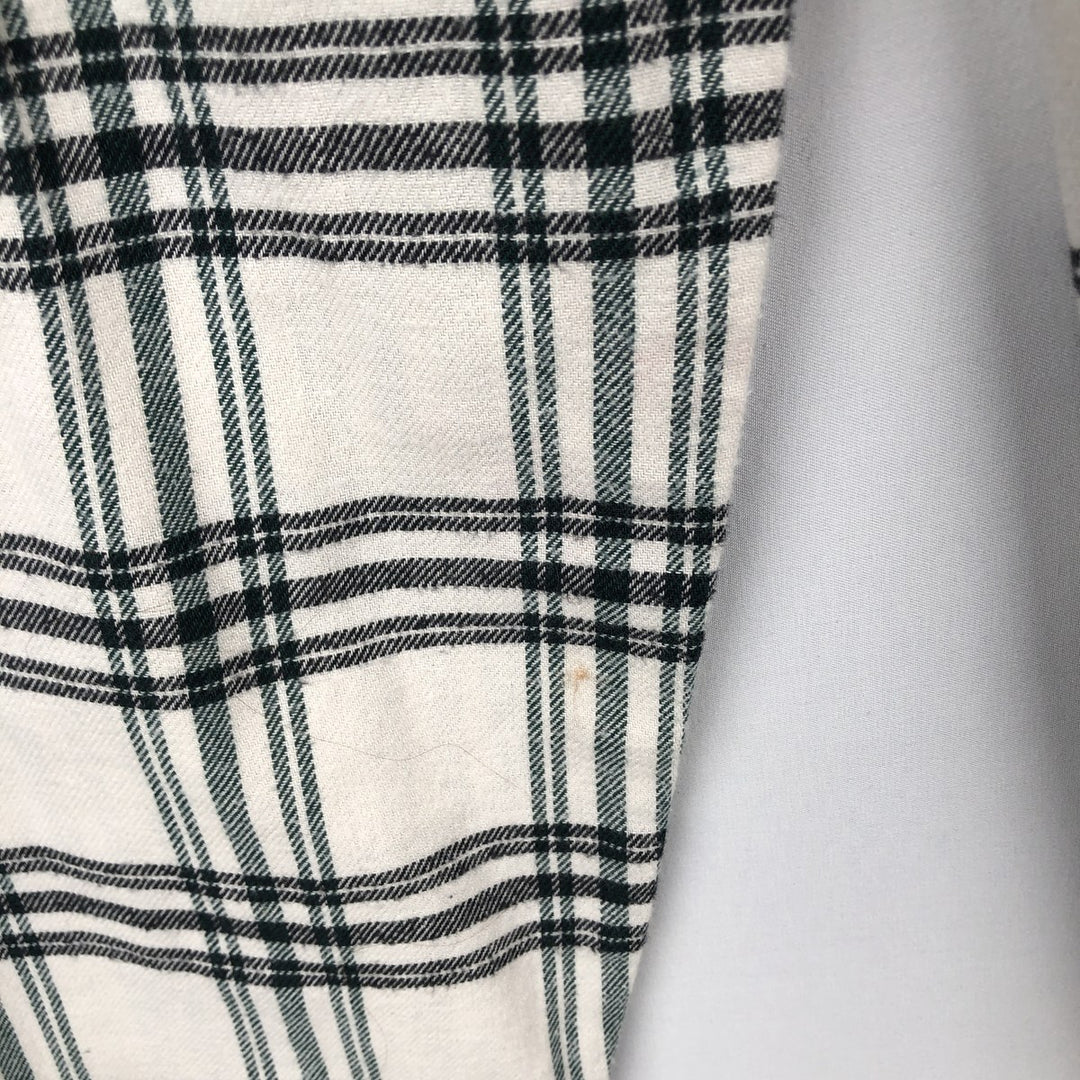 90'S GAP Vintage Long Sleeve Flannel Check Shirt, Men's Size Medium cotton white type Vintage Second Hand
