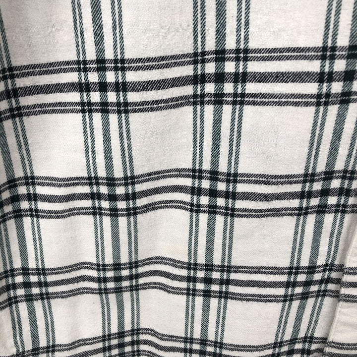 90'S GAP Vintage Long Sleeve Flannel Check Shirt, Men's Size Medium cotton white type Vintage Second Hand