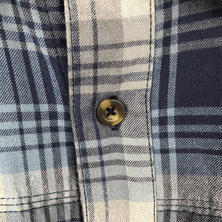 Carhartt Relaxed Fit Force Long-Sleeve Light Flannel Check Shirt, Men's Size M (approx.) cotton gray type Vintage Second Hand