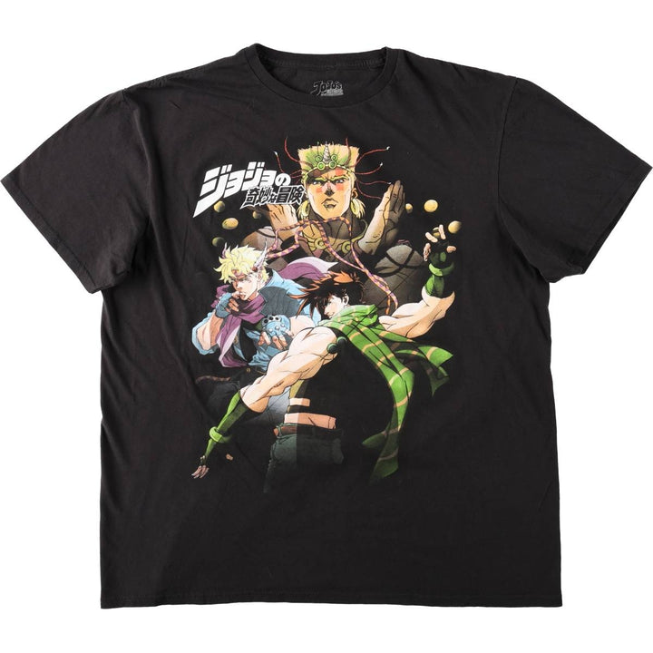 JoJo's Bizarre Adventure JoJo's Bizarre Adventure Anime Character Print T-Shirt Men's XL cotton black type Vintage Second Hand