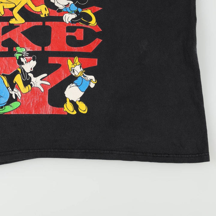 90'S Disney character print t-shirt, men's size XL equivalent, vintage. unclear black type Vintage Second Hand
