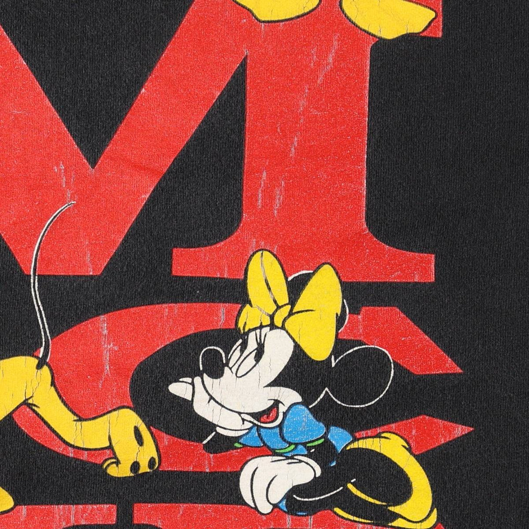 90'S Disney character print t-shirt, men's size XL equivalent, vintage. unclear black type Vintage Second Hand