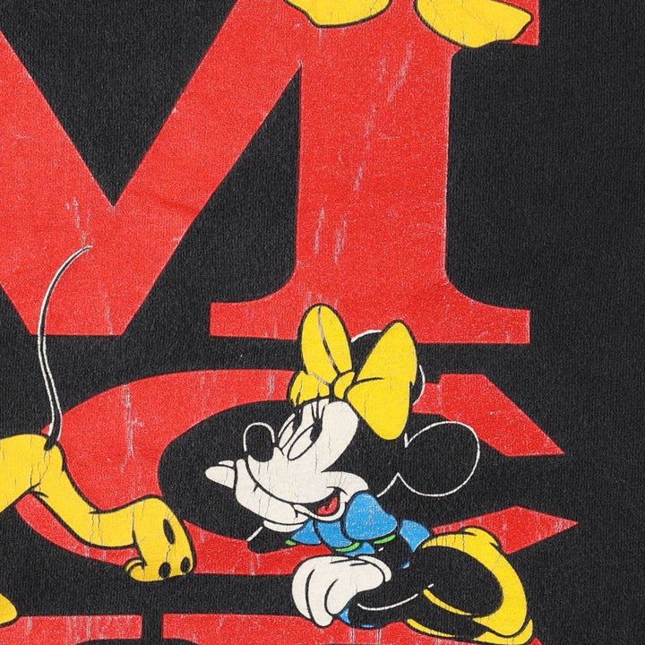 90'S Disney character print t-shirt, men's size XL equivalent, vintage. unclear black type Vintage Second Hand