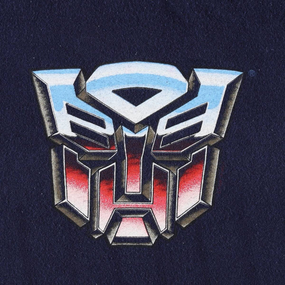 90'S Changes TRANSFORMERS Transformers Character Print T-Shirt, Made in USA, Men's XL equivalent, Vintage cotton navy blue type Vintage Second Hand