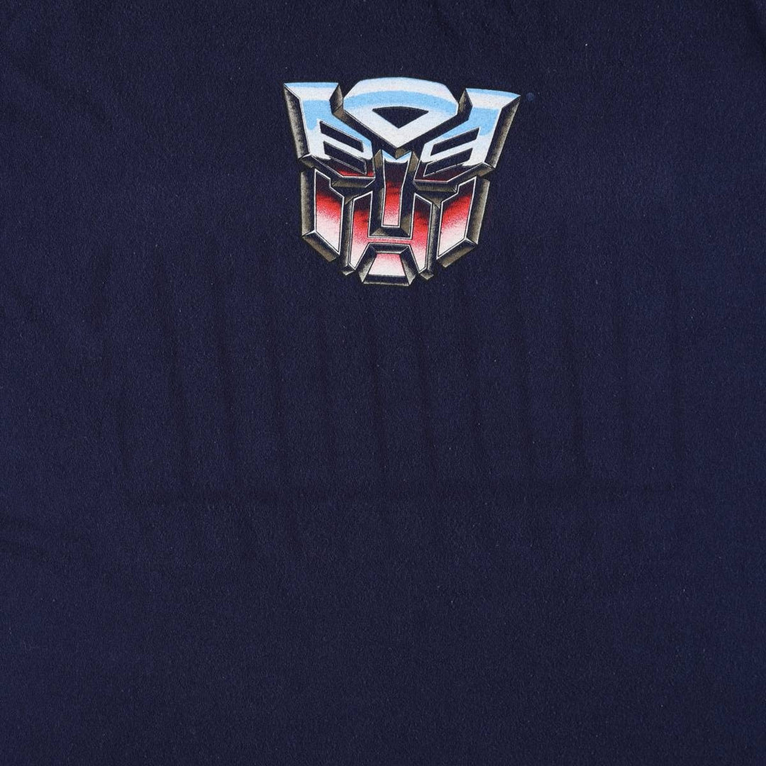 90'S Changes TRANSFORMERS Transformers Character Print T-Shirt, Made in USA, Men's XL equivalent, Vintage cotton navy blue type Vintage Second Hand