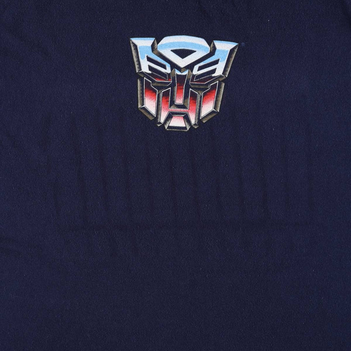 90'S Changes TRANSFORMERS Transformers Character Print T-Shirt, Made in USA, Men's XL equivalent, Vintage cotton navy blue type Vintage Second Hand