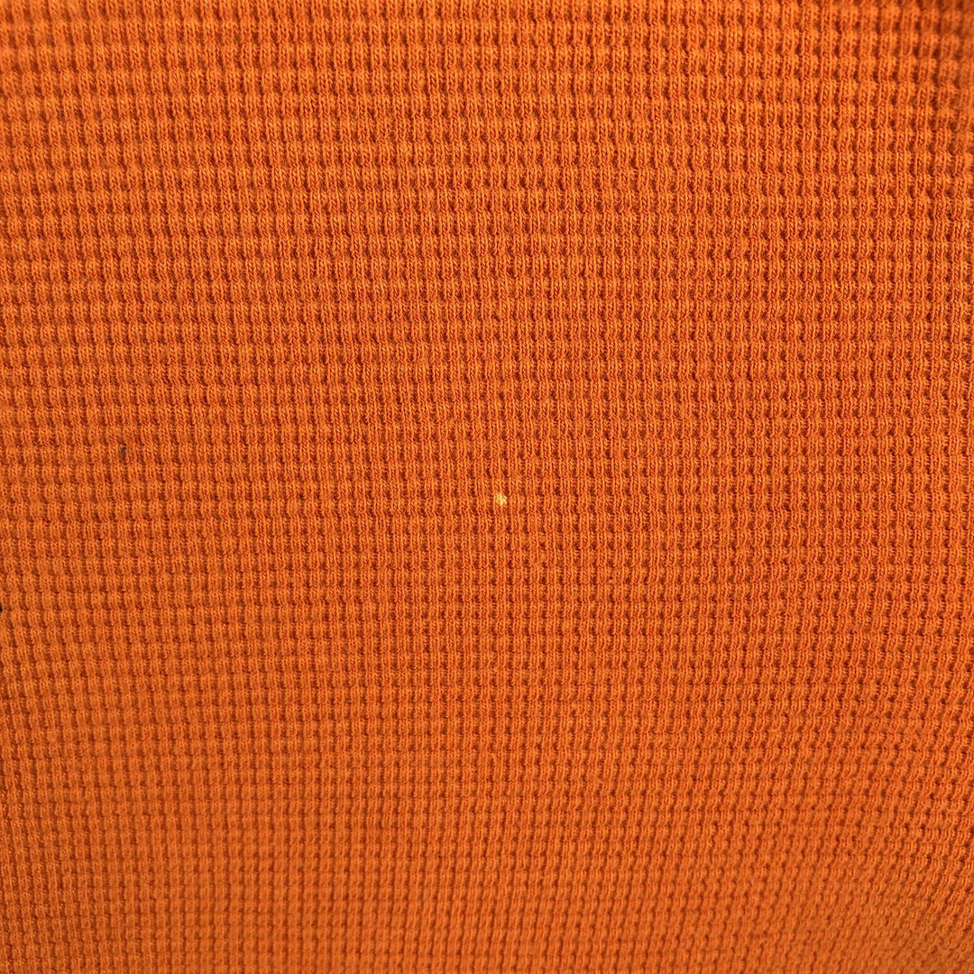 Ralph Lauren POLO RALPH LAUREN SLEEPWEAR V-neck Thermal Long-Sleeve T-shirt, Waffle Knit, Men's Size XL (approx.) cotton orange type Vintage Second Hand