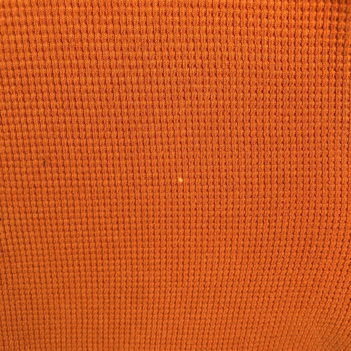Ralph Lauren POLO RALPH LAUREN SLEEPWEAR V-neck Thermal Long-Sleeve T-shirt, Waffle Knit, Men's Size XL (approx.) cotton orange type Vintage Second Hand