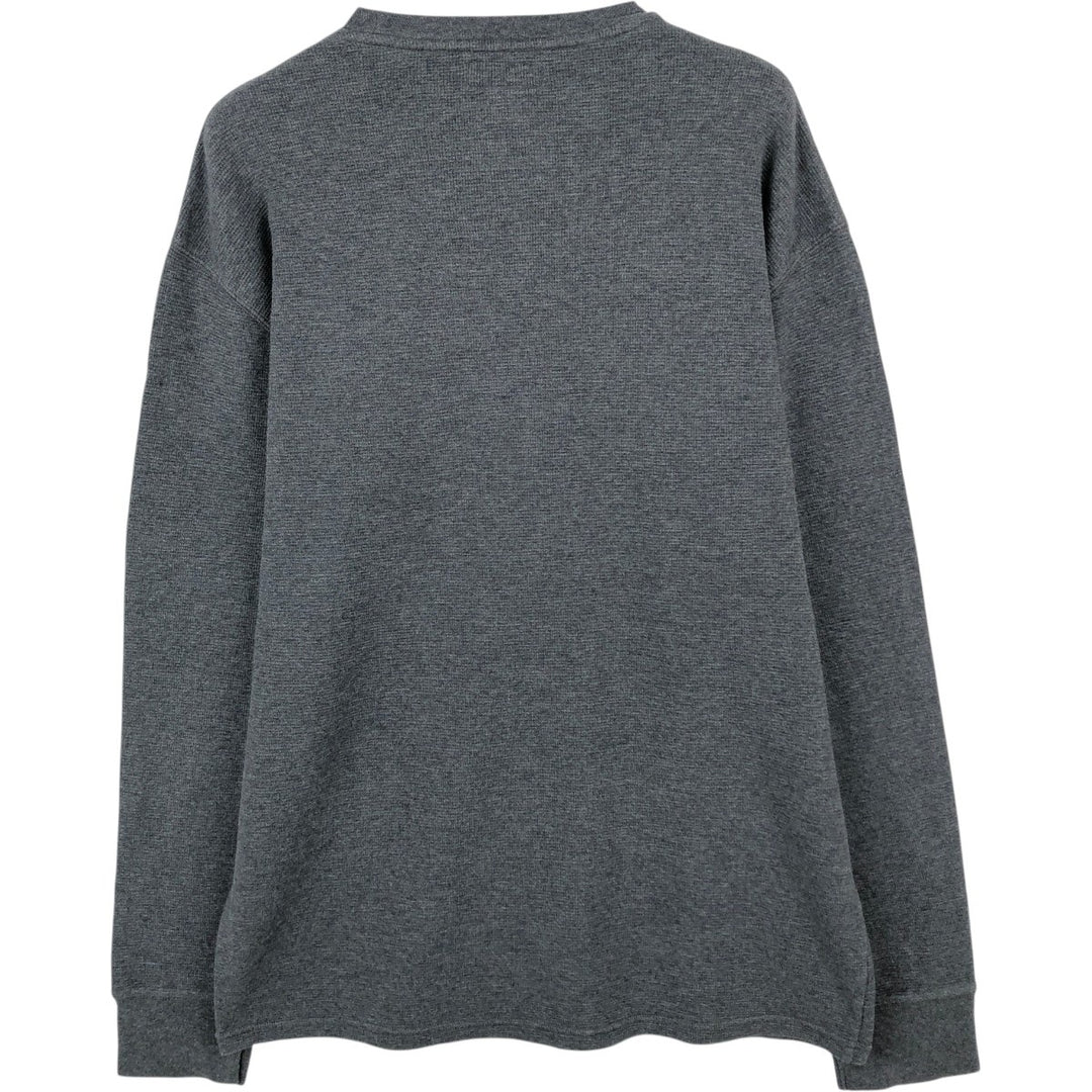Ralph Lauren POLO RALPH LAUREN Thermal Long T-shirt Waffle Men's XXL cotton Charcoal Vintage Second Hand