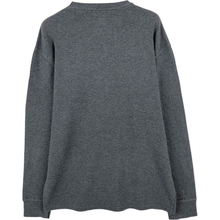 Ralph Lauren POLO RALPH LAUREN Thermal Long T-shirt Waffle Men's XXL cotton Charcoal Vintage Second Hand