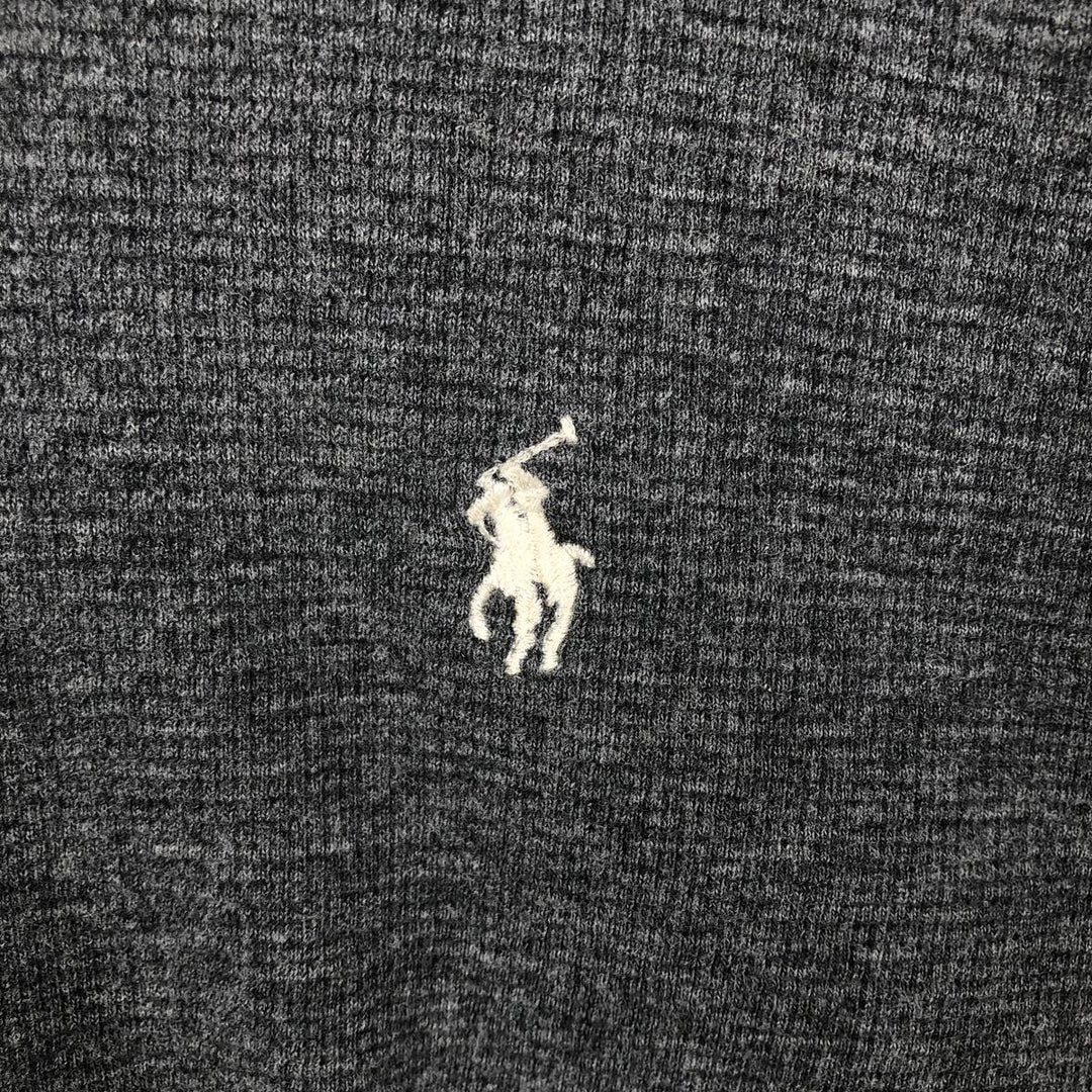 Ralph Lauren POLO RALPH LAUREN Thermal Long T-shirt Waffle Men's XXL cotton Charcoal Vintage Second Hand