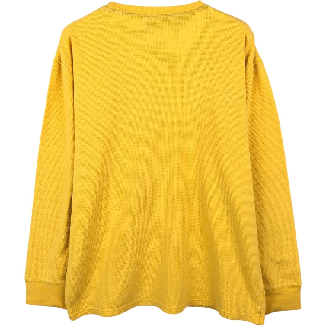 Ralph Lauren POLO RALPH LAUREN SLEEPWEAR Thermal Long T-shirt Waffle Men's XL cotton yellow type Vintage Second Hand