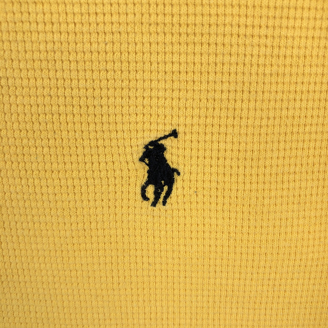 Ralph Lauren POLO RALPH LAUREN SLEEPWEAR Thermal Long T-shirt Waffle Men's XL cotton yellow type Vintage Second Hand