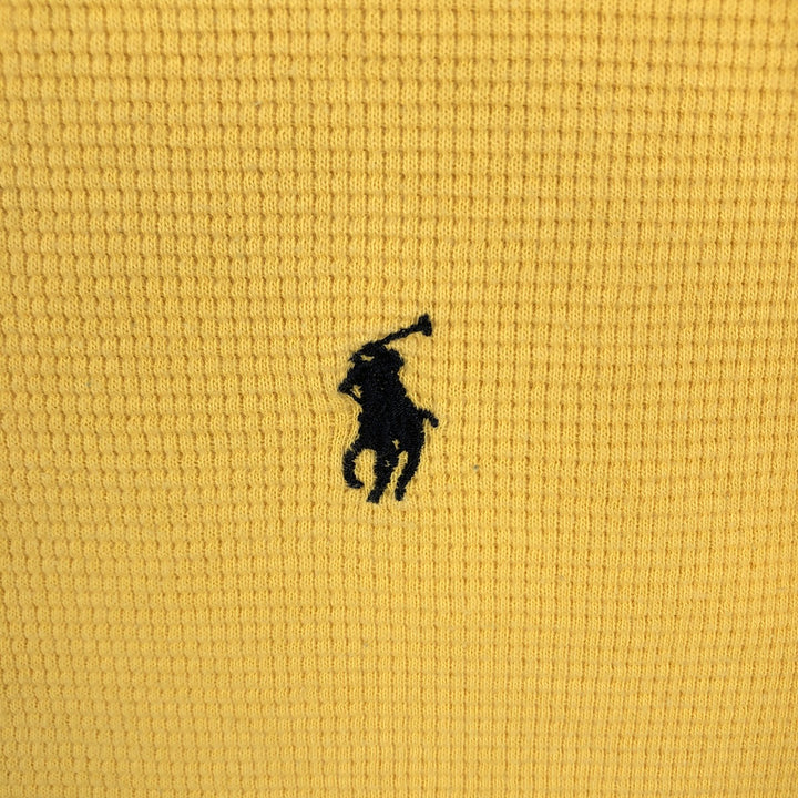 Ralph Lauren POLO RALPH LAUREN SLEEPWEAR Thermal Long T-shirt Waffle Men's XL cotton yellow type Vintage Second Hand