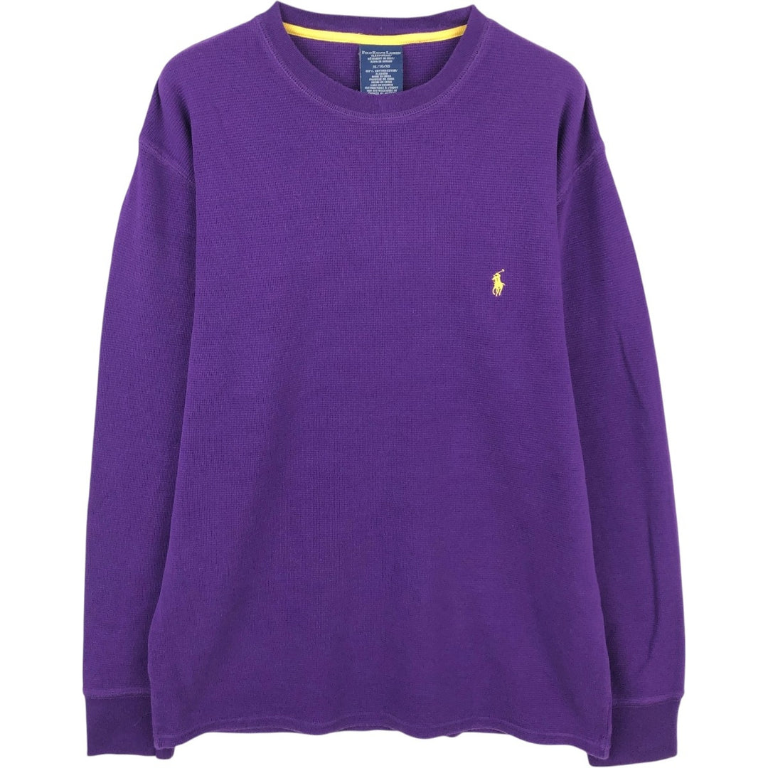 Ralph Lauren POLO RALPH LAUREN SLEEPWEAR Thermal Long T-Shirt, Men's XL cotton purple type Vintage Second Hand