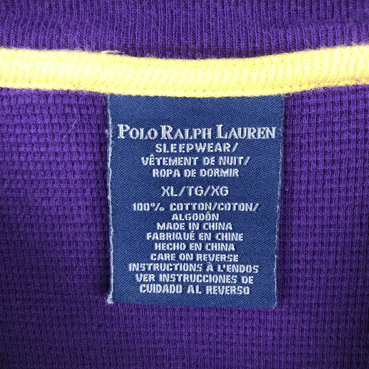 Ralph Lauren POLO RALPH LAUREN SLEEPWEAR Thermal Long T-Shirt, Men's XL cotton purple type Vintage Second Hand