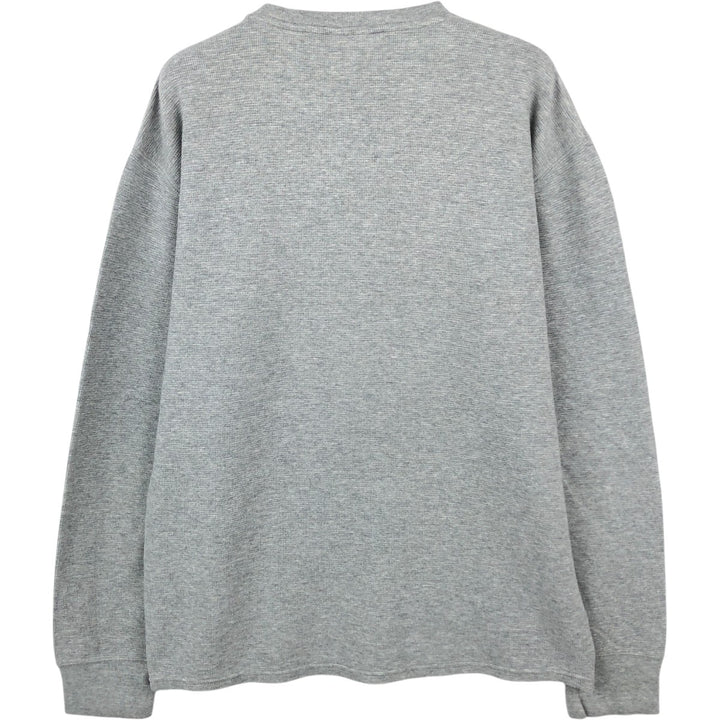 Ralph Lauren POLO RALPH LAUREN SLEEPWEAR Thermal Long T-shirt Waffle Men's L size cotton gray type Vintage Second Hand