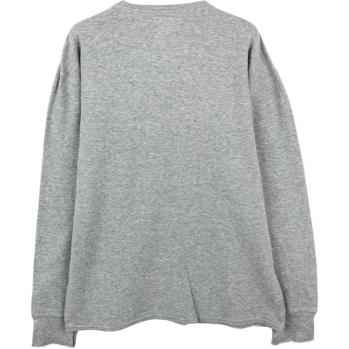 Ralph Lauren POLO RALPH LAUREN Thermal Long T-shirt Waffle Men's XL cotton gray type Vintage Second Hand