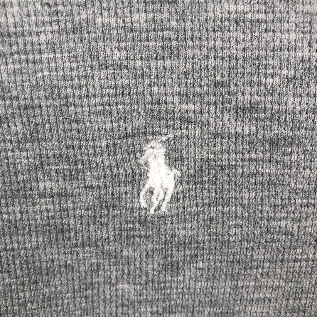 Ralph Lauren POLO RALPH LAUREN Thermal Long T-shirt Waffle Men's XL cotton gray type Vintage Second Hand