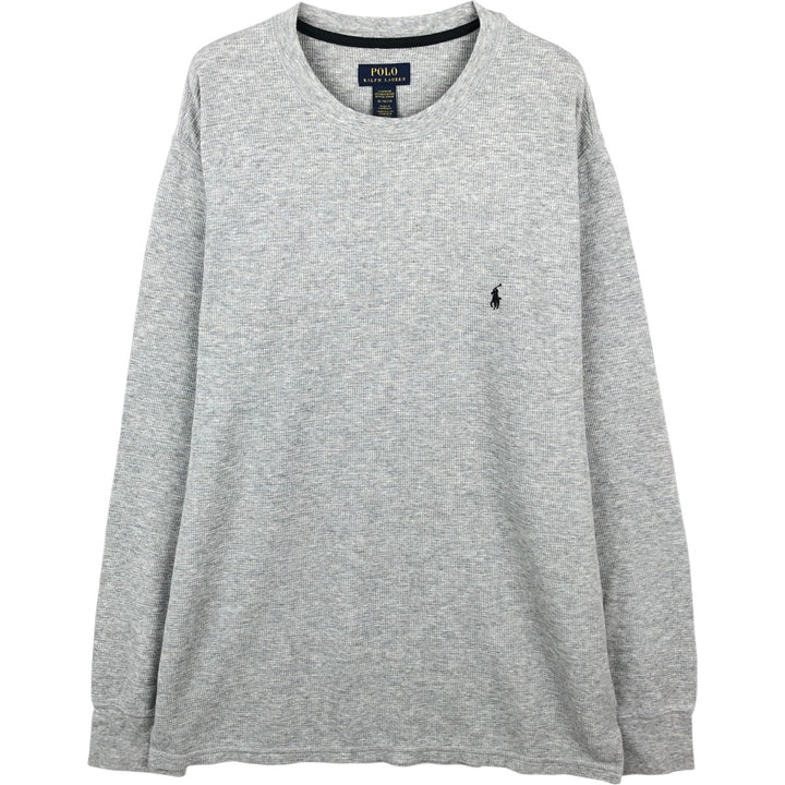 Ralph Lauren POLO RALPH LAUREN SLEEPWEAR Thermal Long T-shirt Honeycomb Men's XL cotton gray type Vintage Second Hand