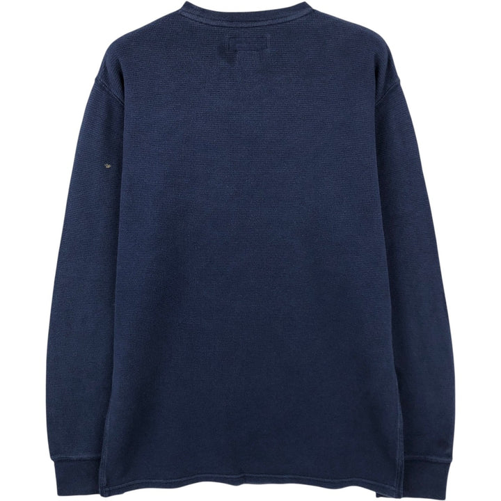 Ralph Lauren POLO RALPH LAUREN Thermal Long T-shirt Waffle Men's M size cotton navy blue type Vintage Second Hand