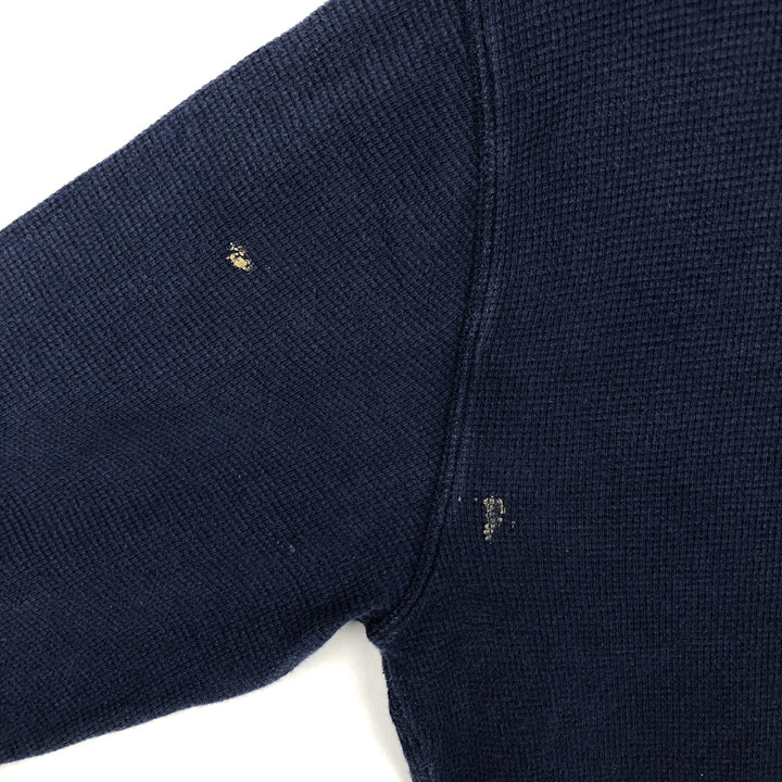 Ralph Lauren POLO RALPH LAUREN Thermal Long T-shirt Waffle Men's M size cotton navy blue type Vintage Second Hand