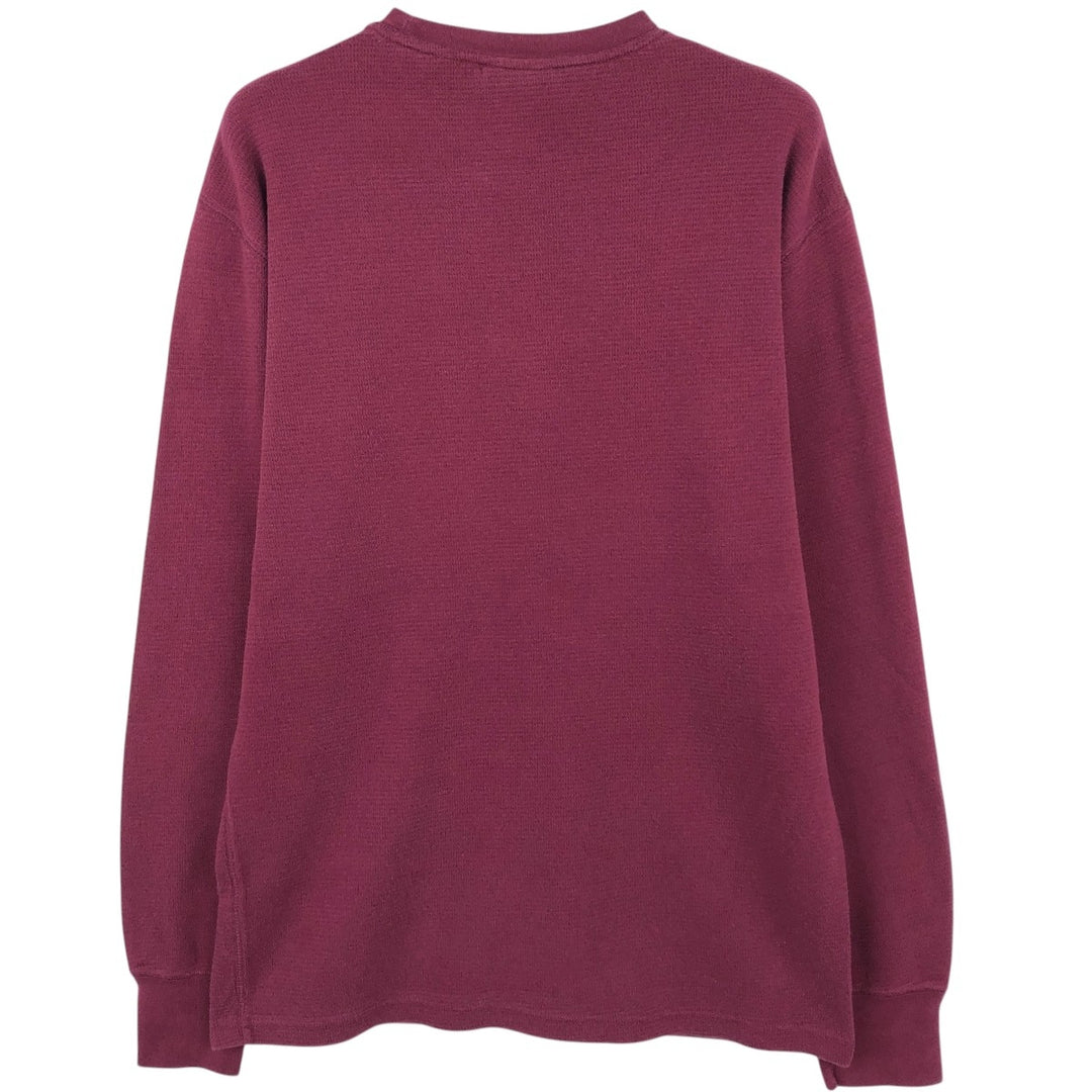 Ralph Lauren POLO RALPH LAUREN SLEEPWEAR Thermal Long T-Shirt, Honeycomb, Men's Size Small cotton red type Vintage Second Hand