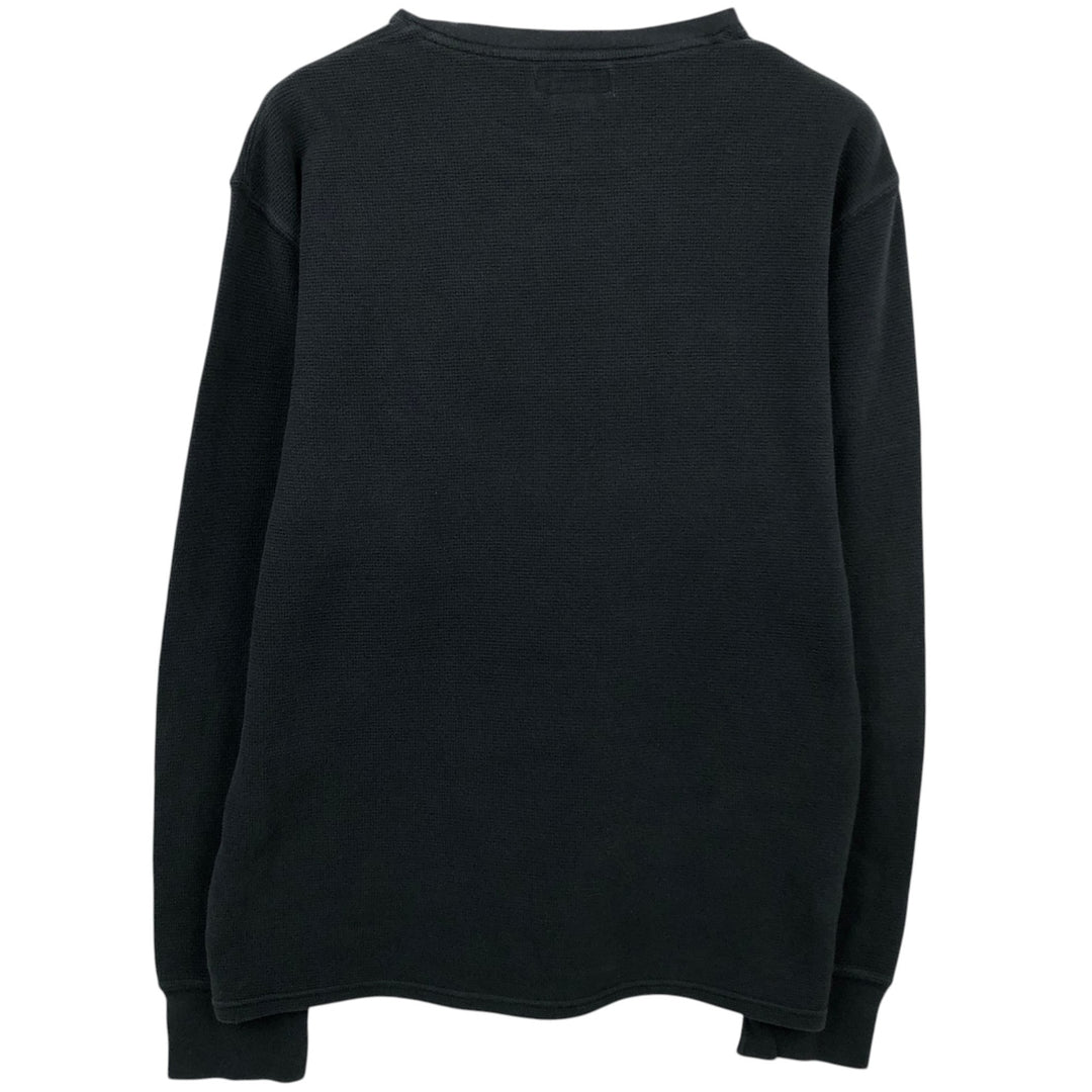 Ralph Lauren POLO RALPH LAUREN Thermal Ron T Waffle Men's L size cotton black type Vintage Second Hand