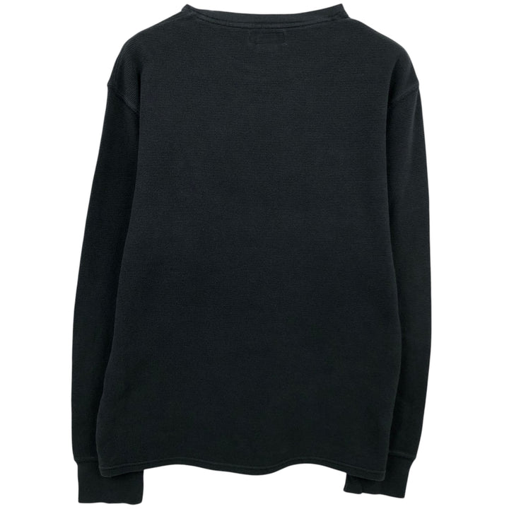 Ralph Lauren POLO RALPH LAUREN Thermal Ron T Waffle Men's L size cotton black type Vintage Second Hand
