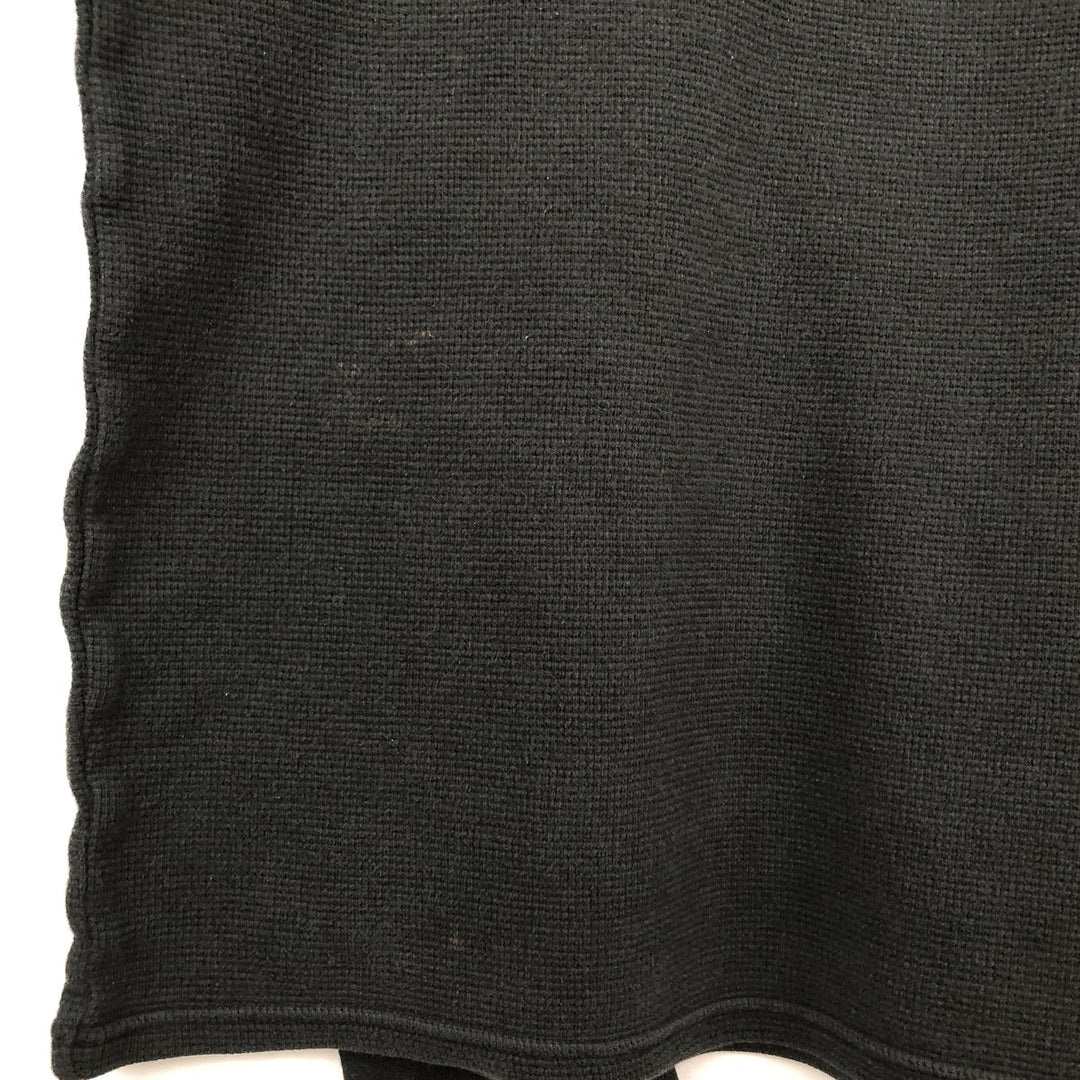 Ralph Lauren POLO RALPH LAUREN Thermal Ron T Waffle Men's L size cotton black type Vintage Second Hand