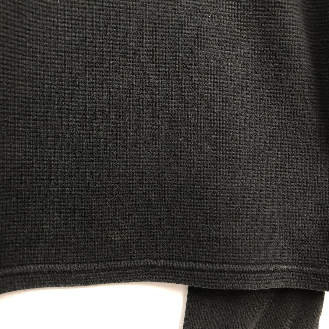 Ralph Lauren POLO RALPH LAUREN Thermal Ron T Waffle Men's L size cotton black type Vintage Second Hand