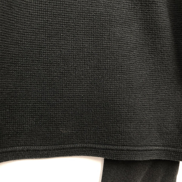 Ralph Lauren POLO RALPH LAUREN Thermal Ron T Waffle Men's L size cotton black type Vintage Second Hand