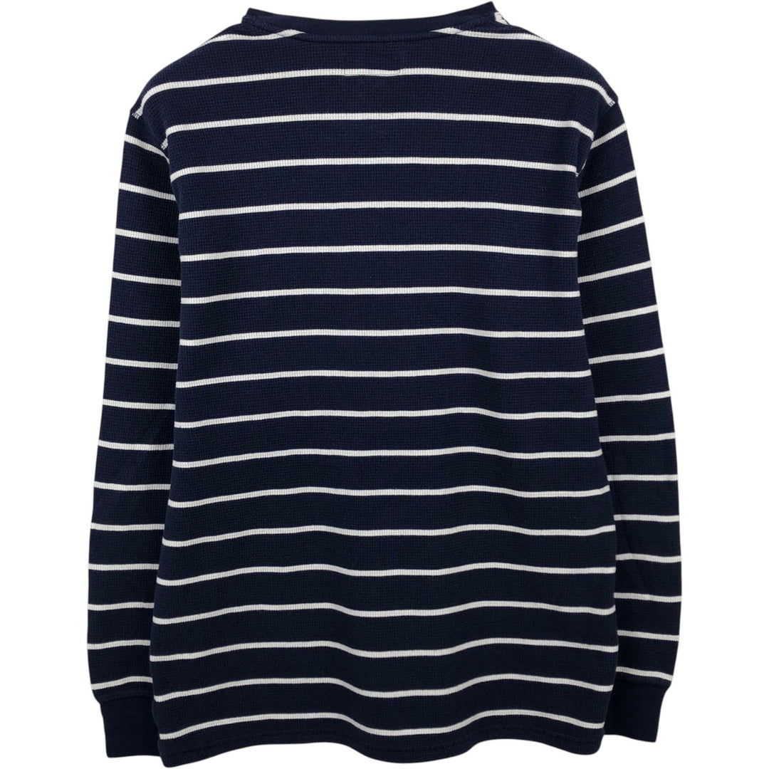 Ralph Lauren POLO RALPH LAUREN SLEEPWEAR Thermal Long T-shirt Waffle Men's L size cotton navy blue type Vintage Second Hand