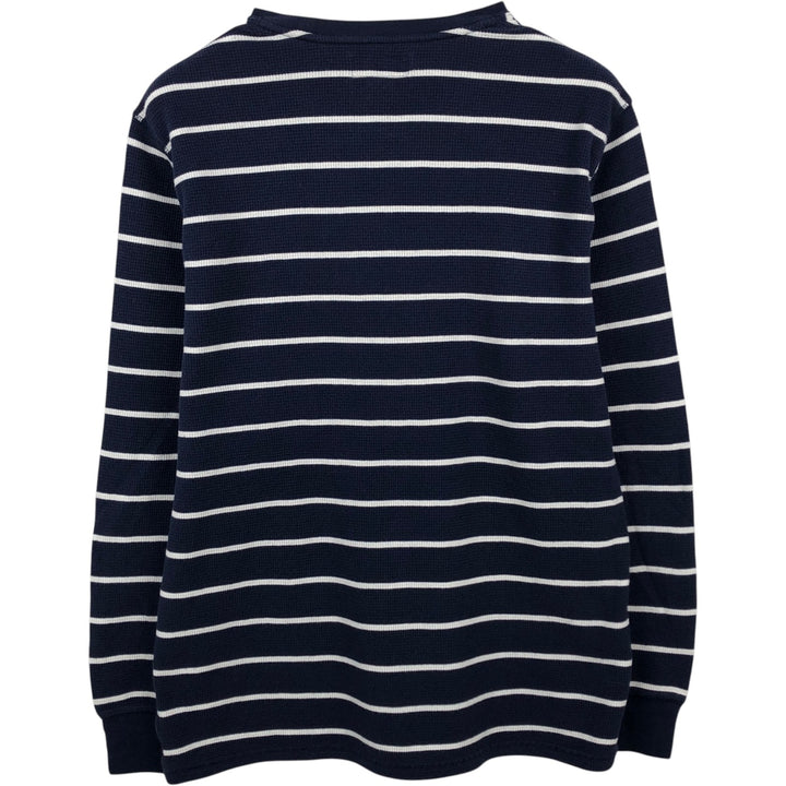 Ralph Lauren POLO RALPH LAUREN SLEEPWEAR Thermal Long T-shirt Waffle Men's L size cotton navy blue type Vintage Second Hand