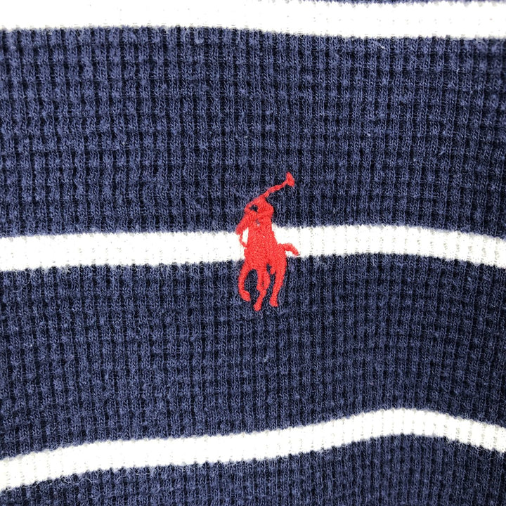 Ralph Lauren POLO RALPH LAUREN SLEEPWEAR Thermal Long T-shirt Waffle Men's L size cotton navy blue type Vintage Second Hand