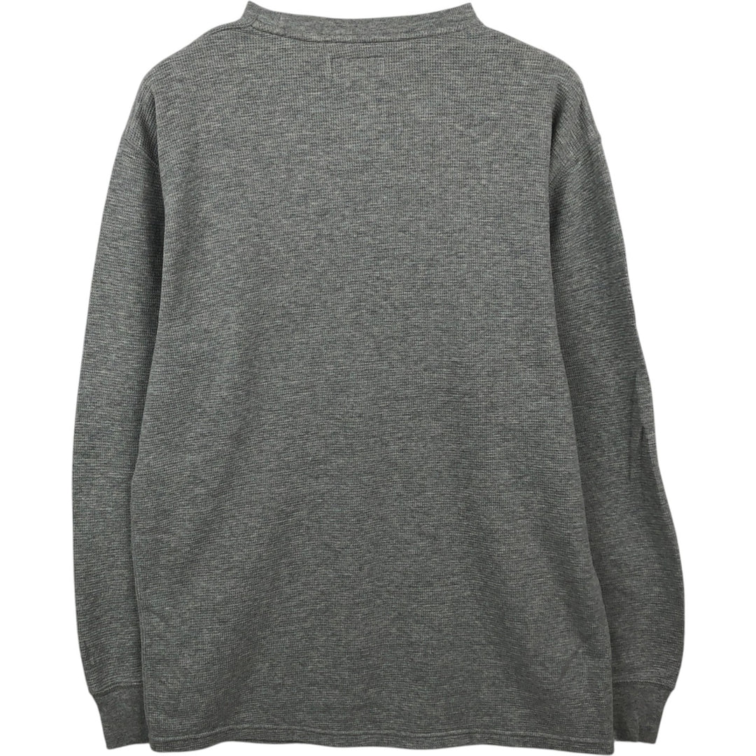 Ralph Lauren POLO RALPH LAUREN Thermal Ron T Waffle Men's L size cotton gray type Vintage Second Hand