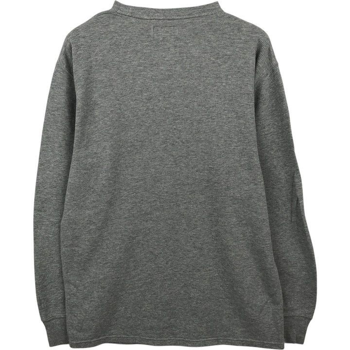 Ralph Lauren POLO RALPH LAUREN Thermal Ron T Waffle Men's L size cotton gray type Vintage Second Hand