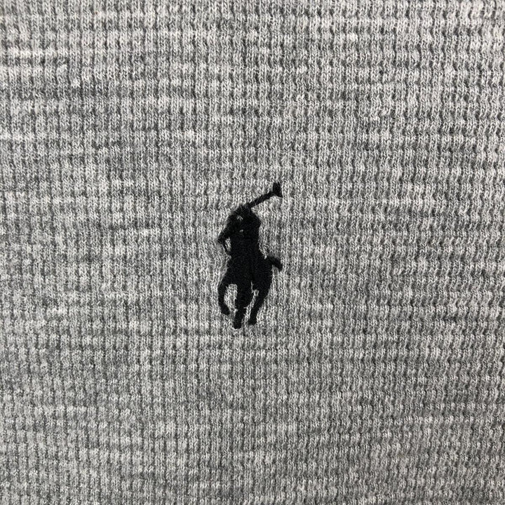 Ralph Lauren POLO RALPH LAUREN Thermal Ron T Waffle Men's L size cotton gray type Vintage Second Hand