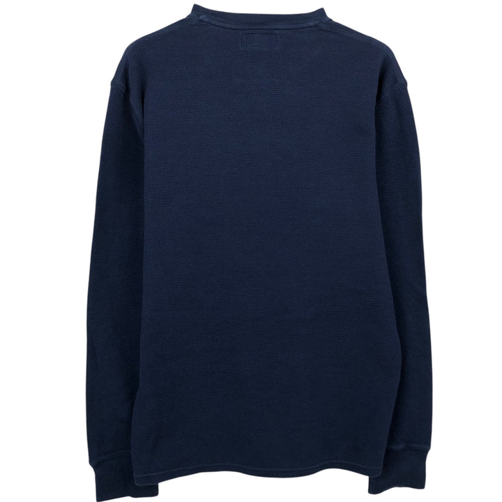 Ralph Lauren POLO RALPH LAUREN Thermal Long T-shirt Waffle Men's M size cotton navy blue type Vintage Second Hand