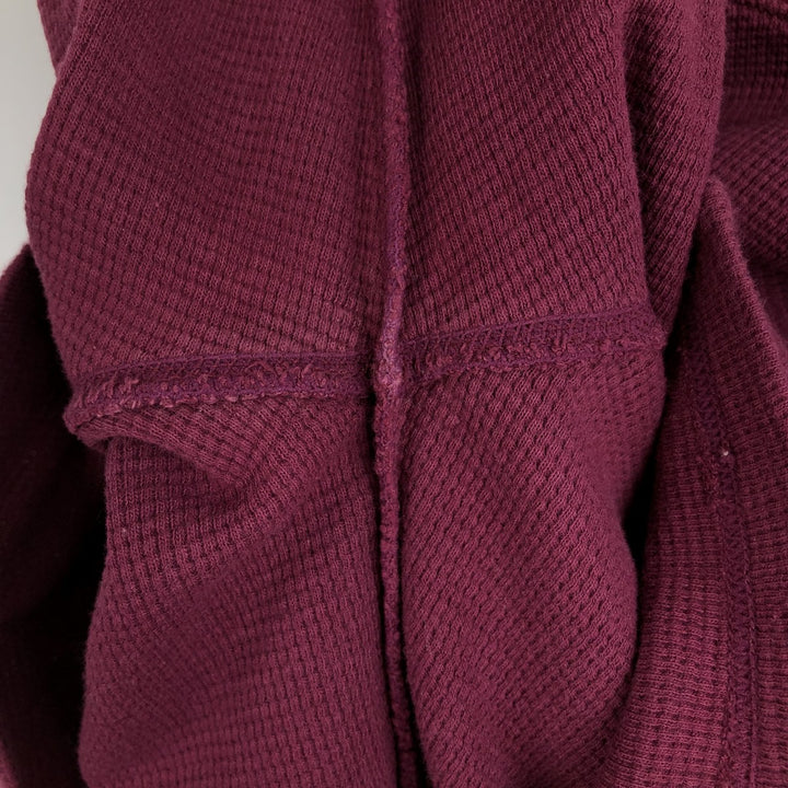 Ralph Lauren POLO RALPH LAUREN Thermal T-Shirt, Waffle, Men's Size Small cotton Red type red-purple Vintage Second Hand