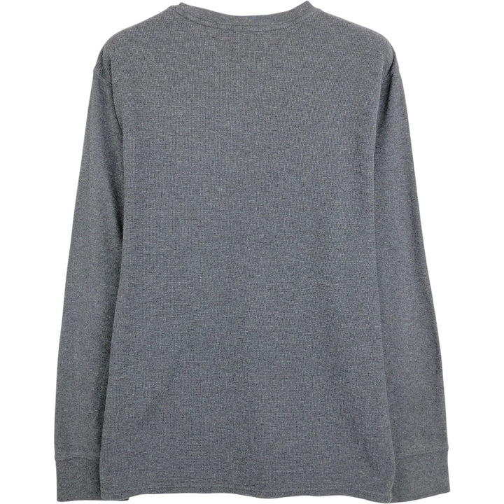 Ralph Lauren POLO RALPH LAUREN Thermal Ron T Waffle Men's L size cotton Charcoal Vintage Second Hand
