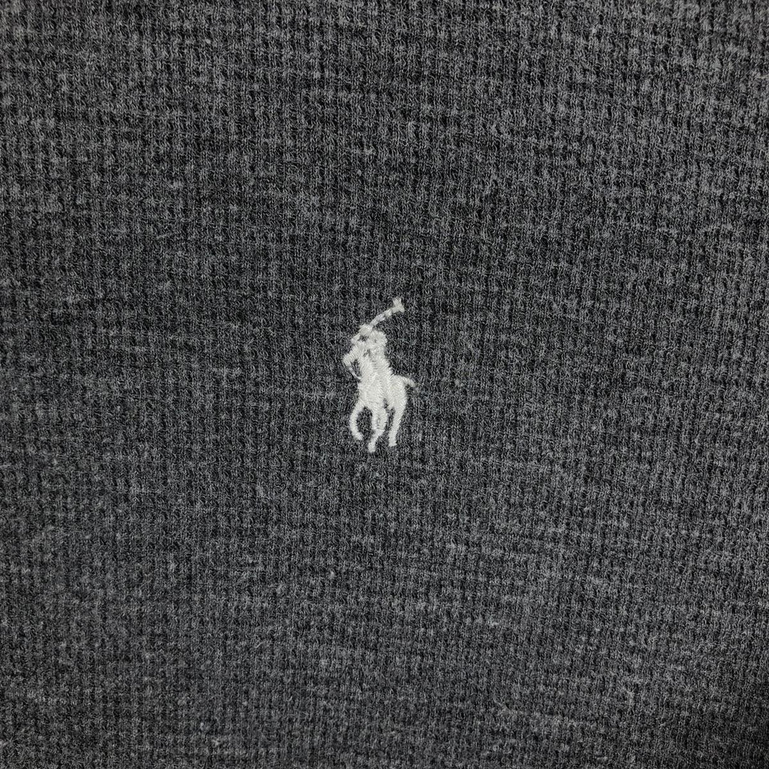 Ralph Lauren POLO RALPH LAUREN Thermal Ron T Waffle Men's L size cotton Charcoal Vintage Second Hand