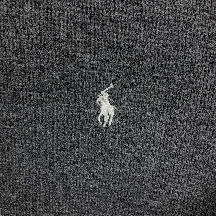 Ralph Lauren POLO RALPH LAUREN Thermal Ron T Waffle Men's L size cotton Charcoal Vintage Second Hand