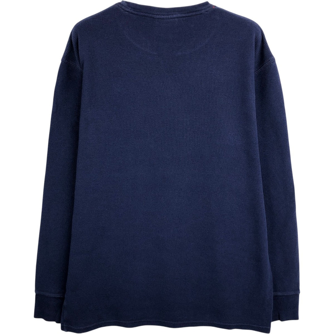 Ralph Lauren POLO RALPH LAUREN SLEEPWEAR Thermal Long T-shirt Waffle Men's XL cotton navy blue type Vintage Second Hand