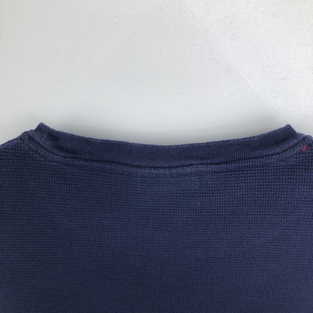 Ralph Lauren POLO RALPH LAUREN SLEEPWEAR Thermal Long T-shirt Waffle Men's XL cotton navy blue type Vintage Second Hand