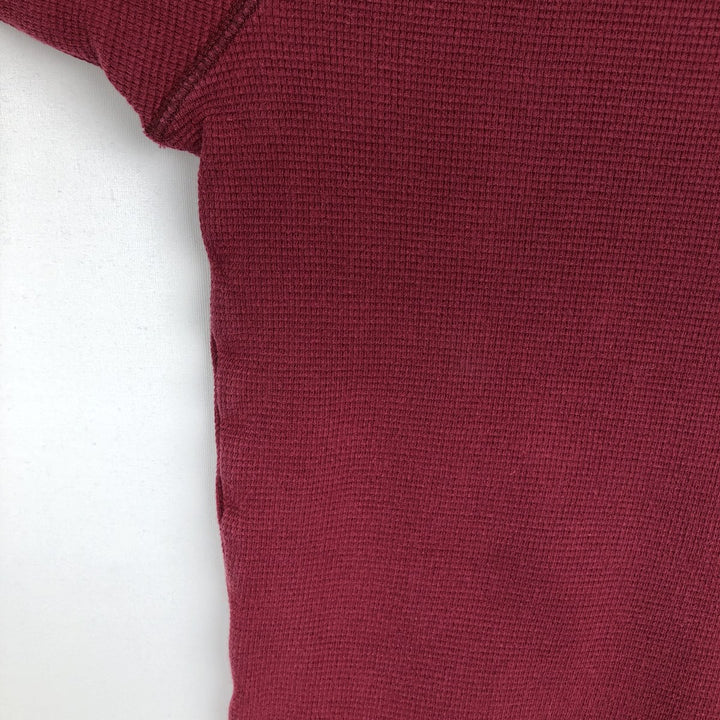 Ralph Lauren POLO RALPH LAUREN Thermal Long T-shirt Waffle Men's M size cotton Red type red-purple Vintage Second Hand
